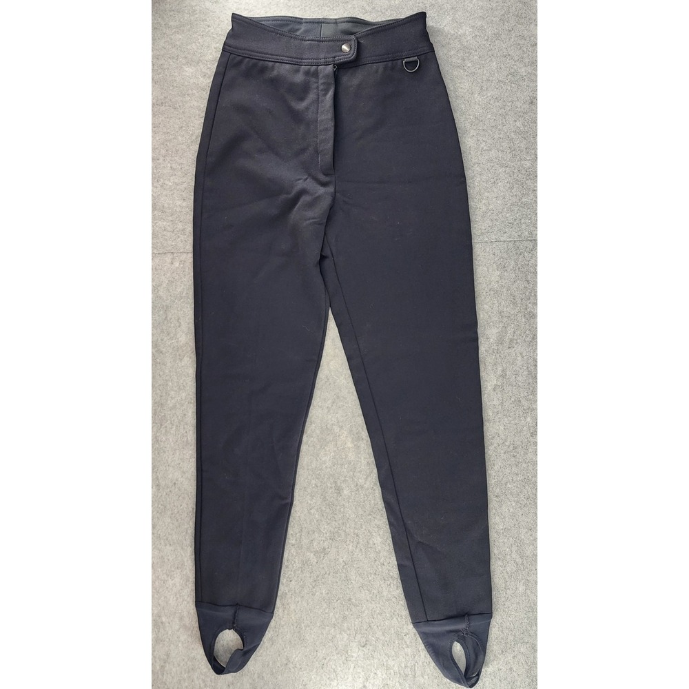 Vintage 8 Black High Waist Stirrup Ski Pants Winter Gorpcore Outdoor Womens